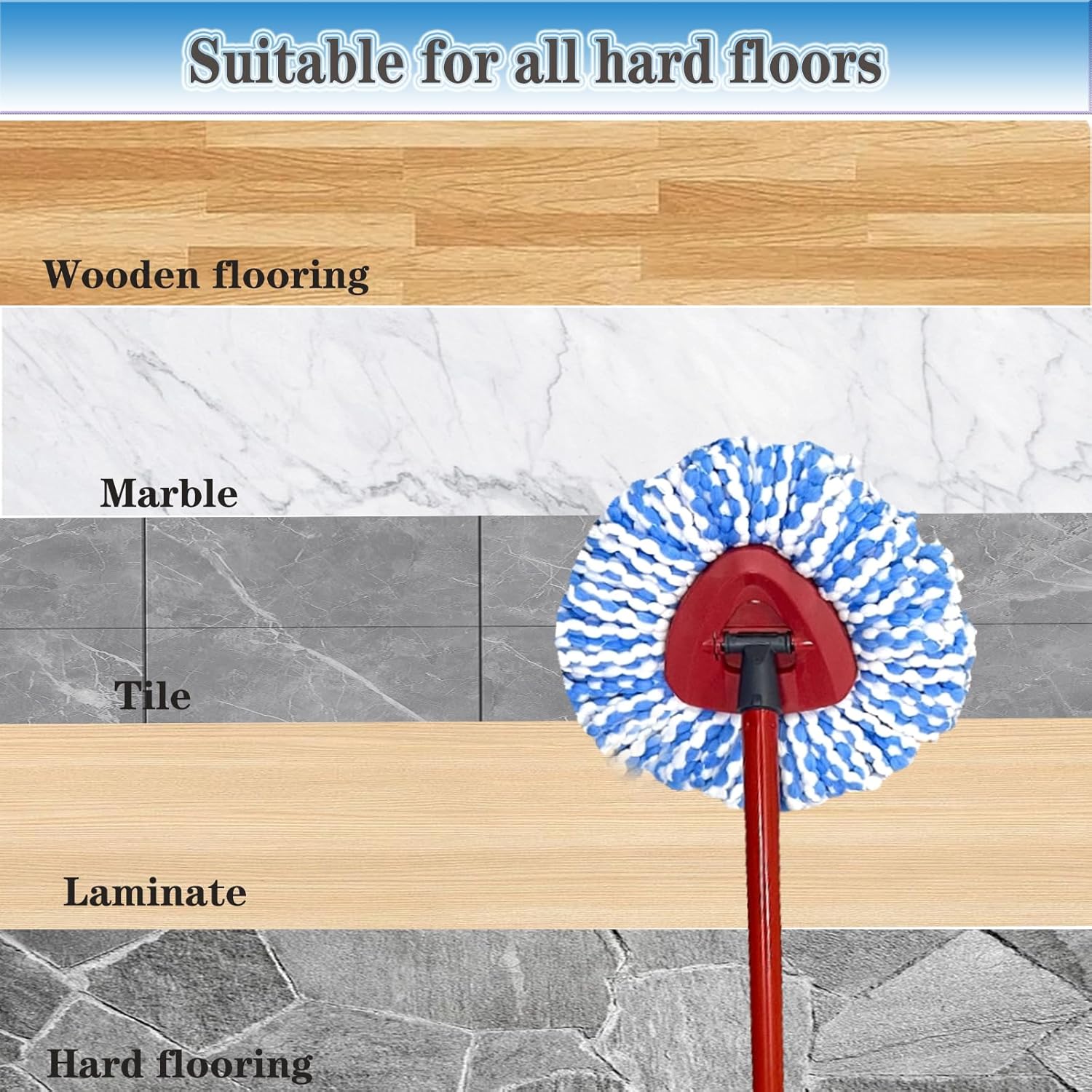 3-Piece Fluffy Microfiber Mop Heads