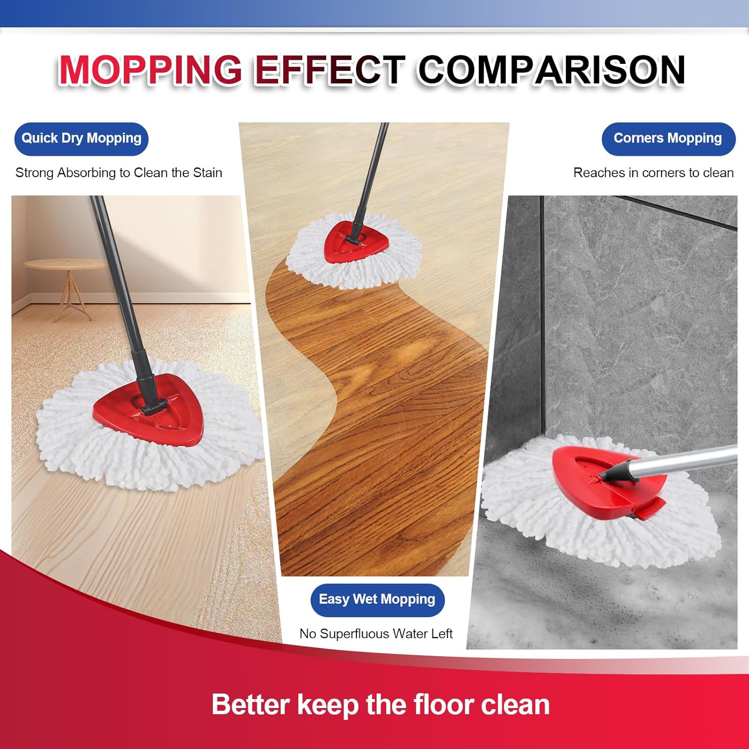 Eco-Friendly Multi-Mention Mop Replacement for Od Cedar 1 Tank System