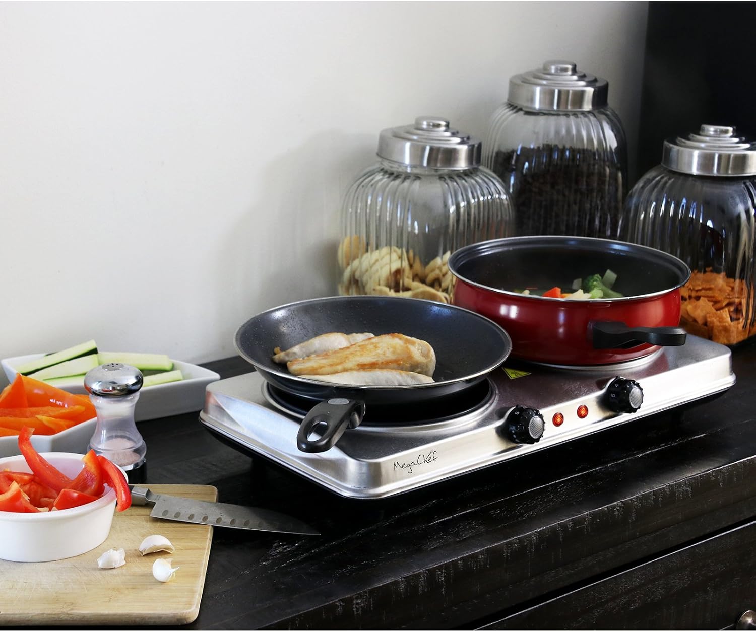 Sturdy Dual Burner Electric Stove Compact Powerful