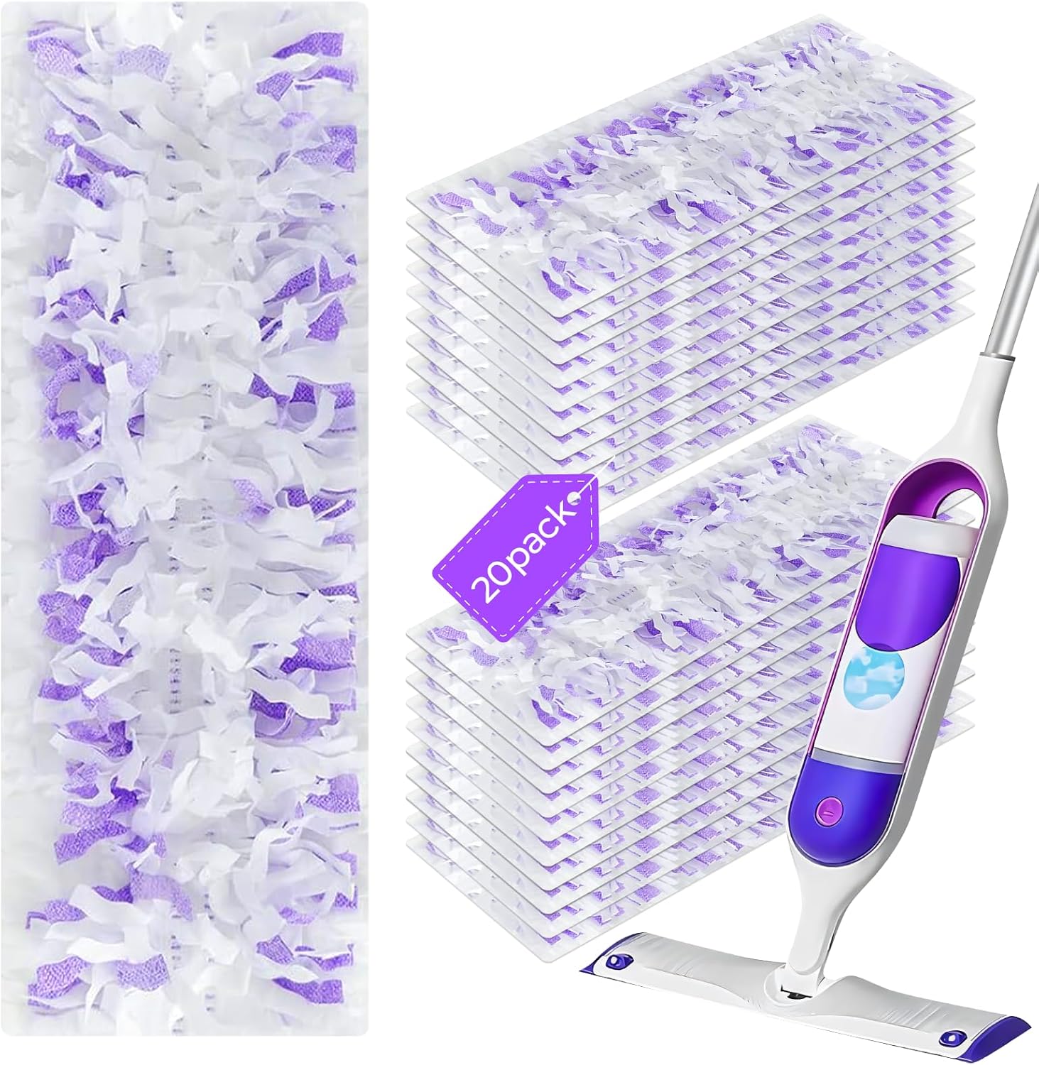 20-Pack Disposable Mopping Pad Refill for Swiffer Power Mop