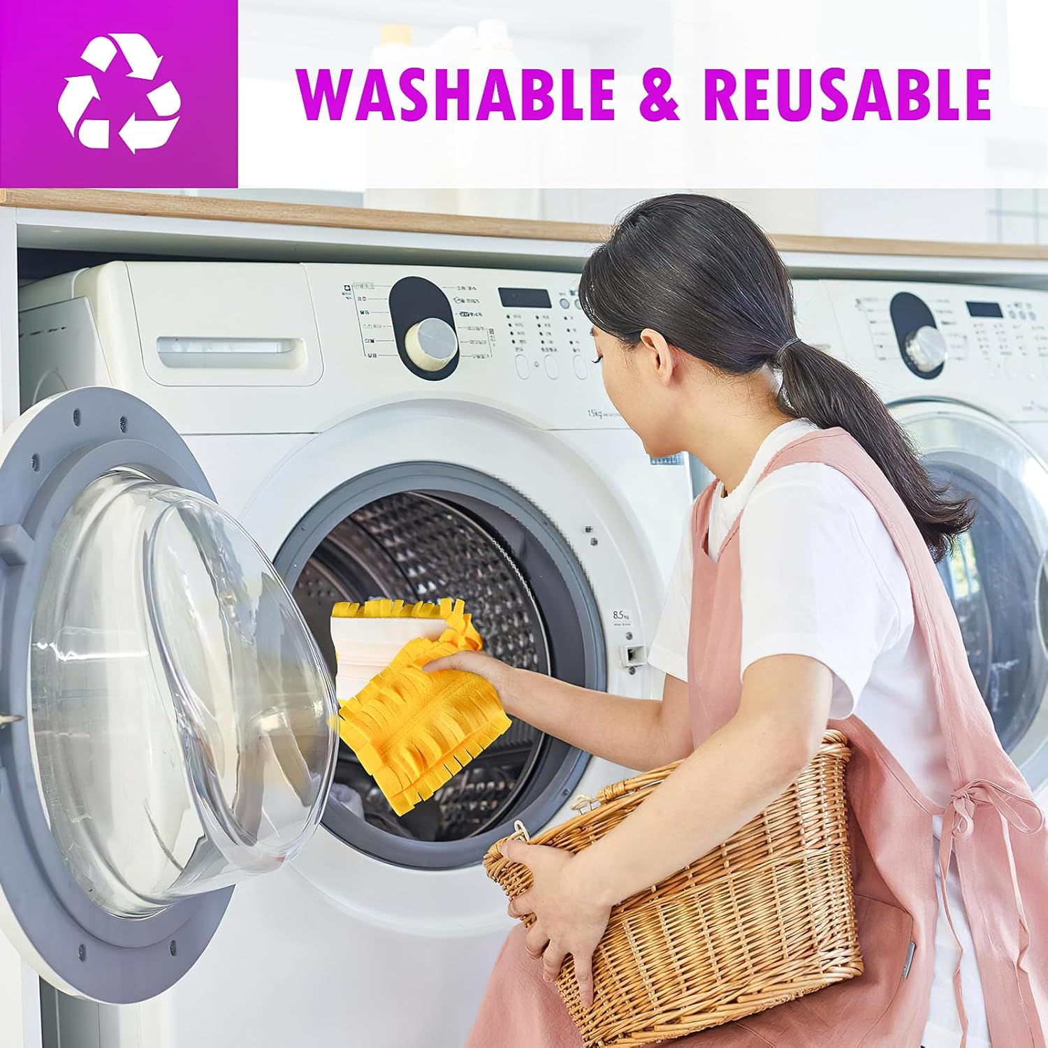 4 Pack Mop Pads for Swiffer PowerMop Easy Cleaning with MicrofiberReusable Washable
