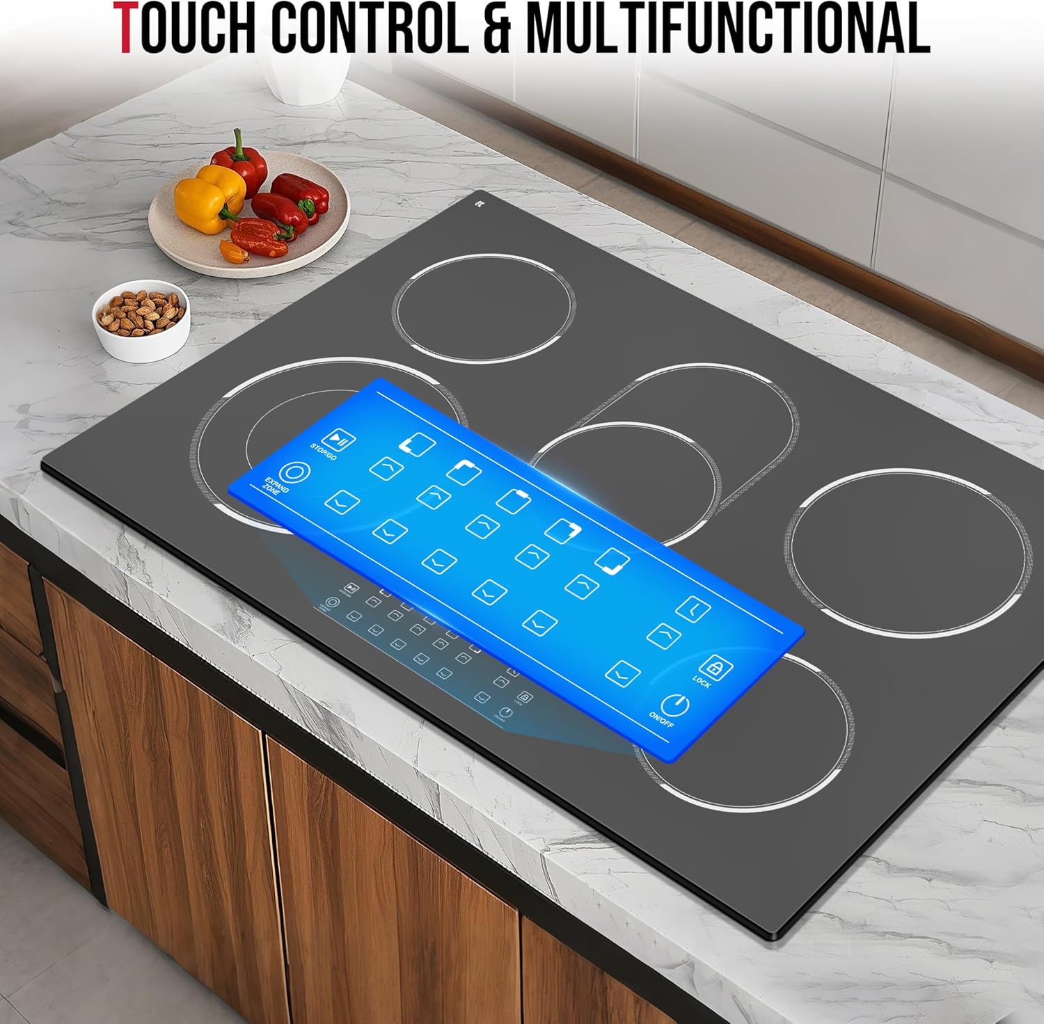 Traenvir 30 Electric Cooktop with 8400W Built-In