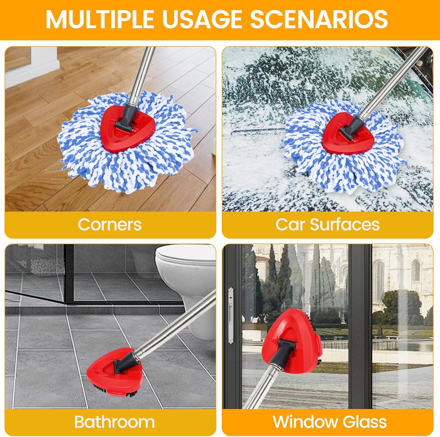 Microfiber Mop Heads for OCan cider RinseClean 2-Tank System