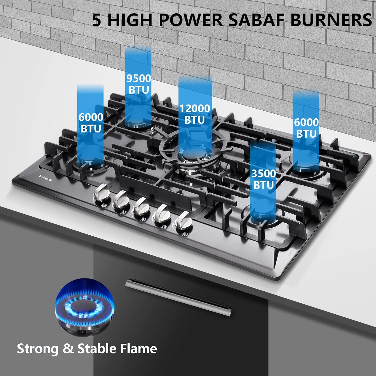 Deli-mate 30-Inch Gas Cooktop