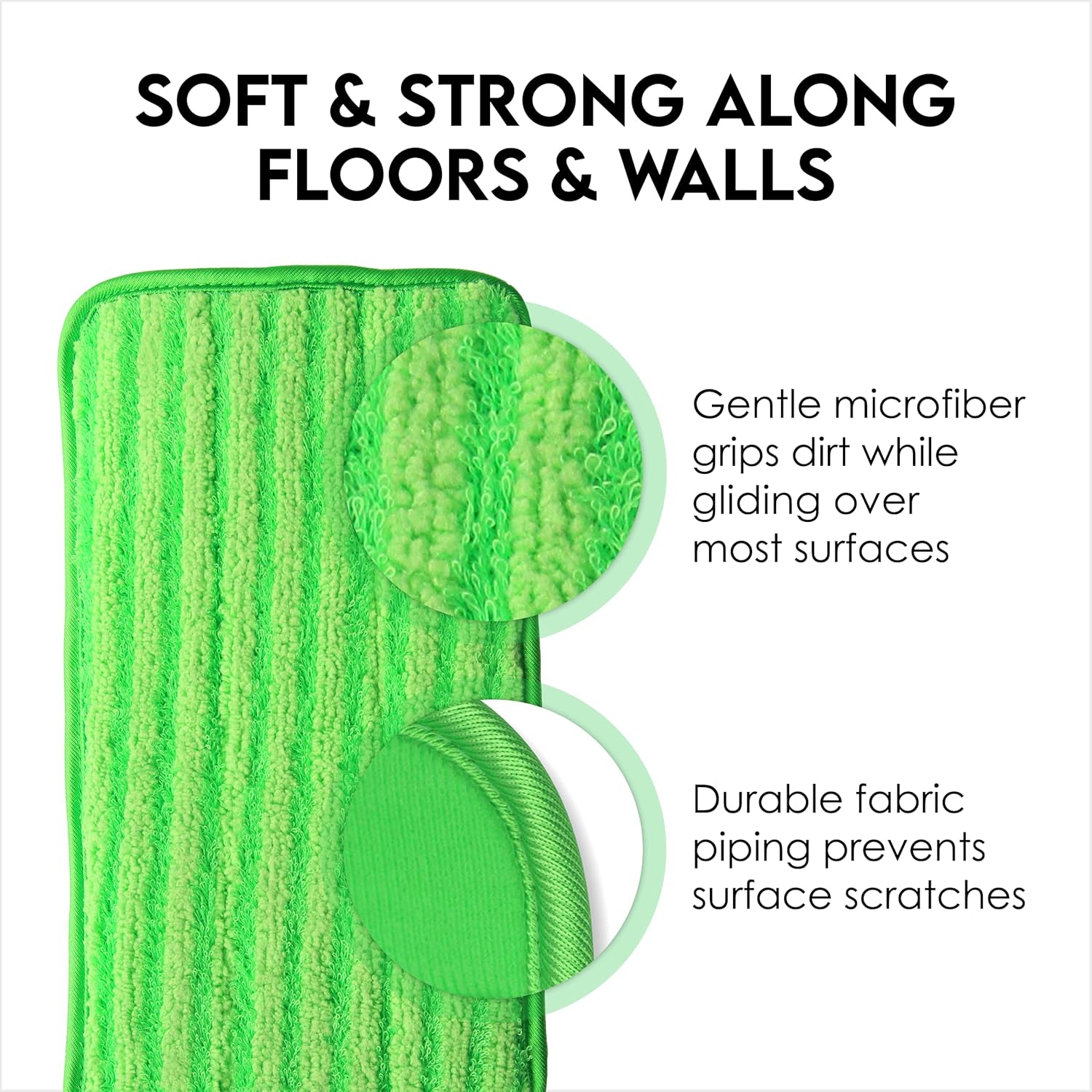 Eco-Friendly Swiffer WetJet Compatible Mop Pads 2-Pack - Reusable Machine Washable