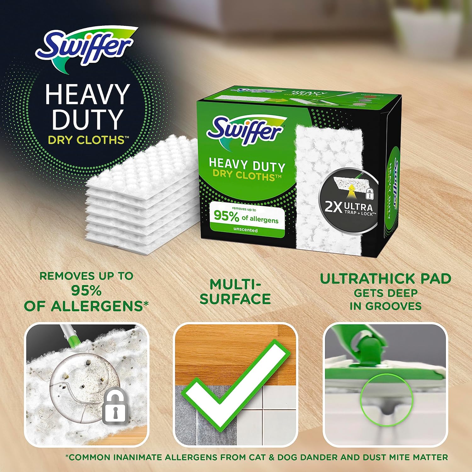 Swiffer Sweeper Heavy Duty Dry Multi-Surface Cloth 32 Pack