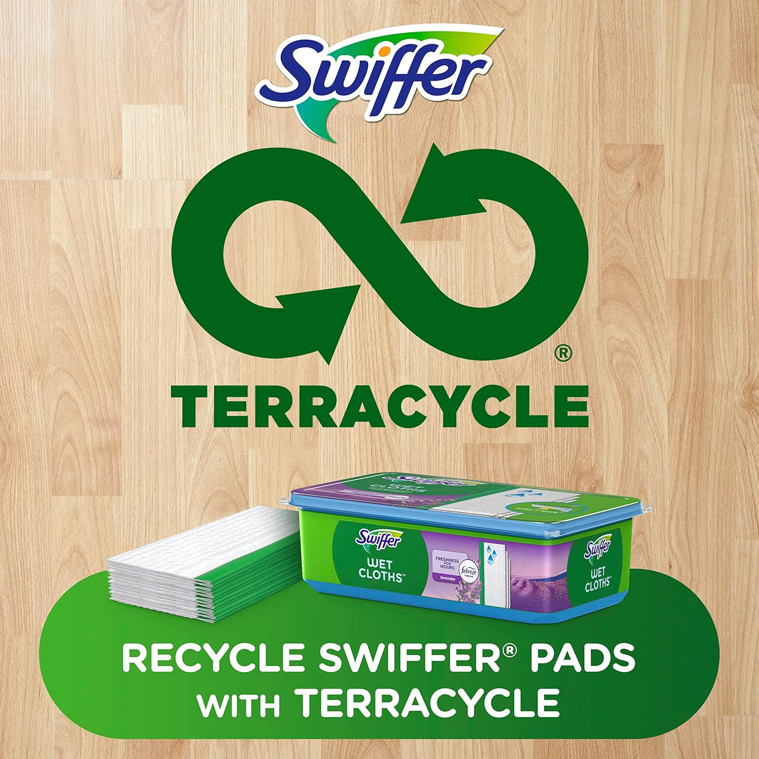 Swiffer Sweeper Wet Mopping with Febreze Freshness Lavender 24 Count