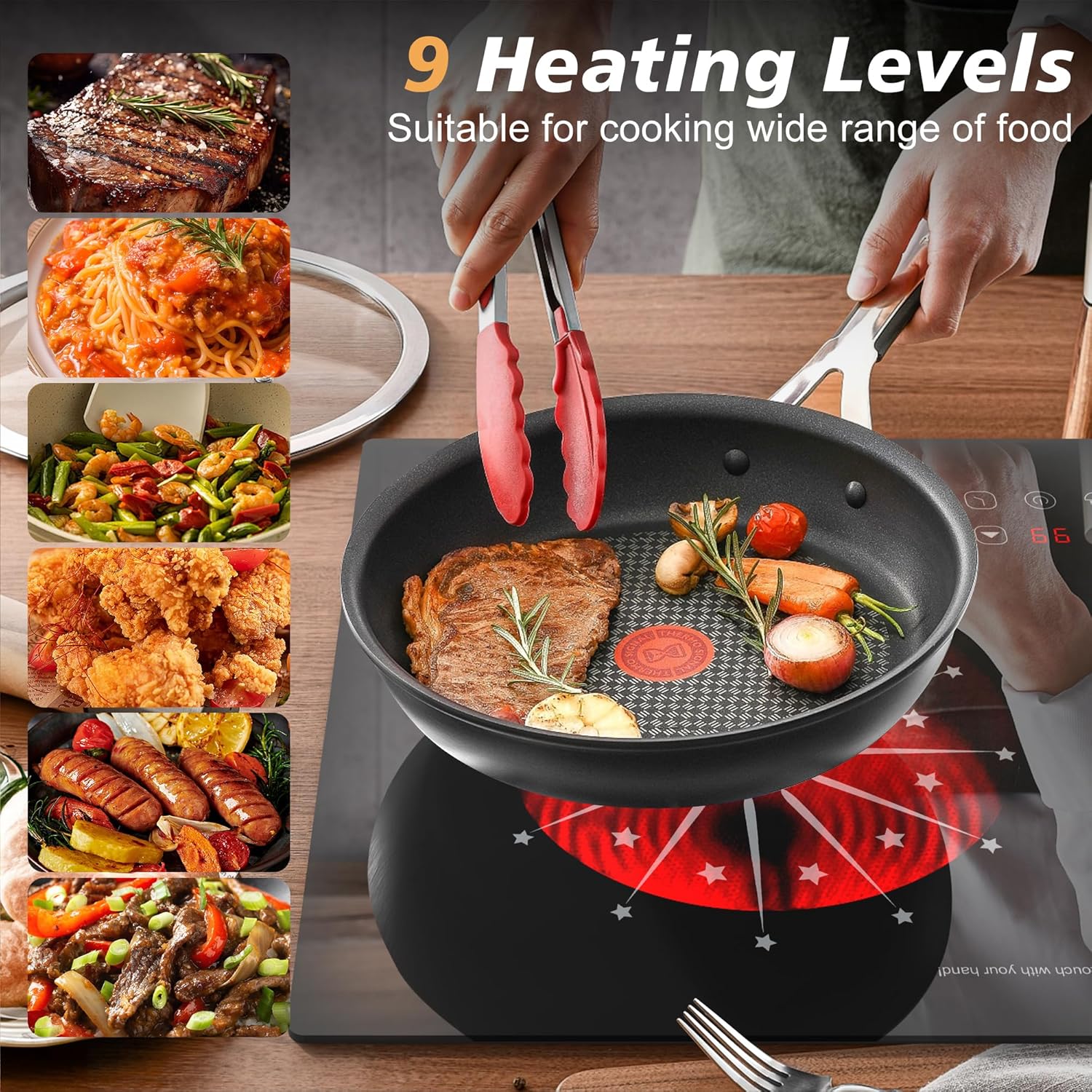 Powerful 2-Burner Electric Cooktop for Home RV Use