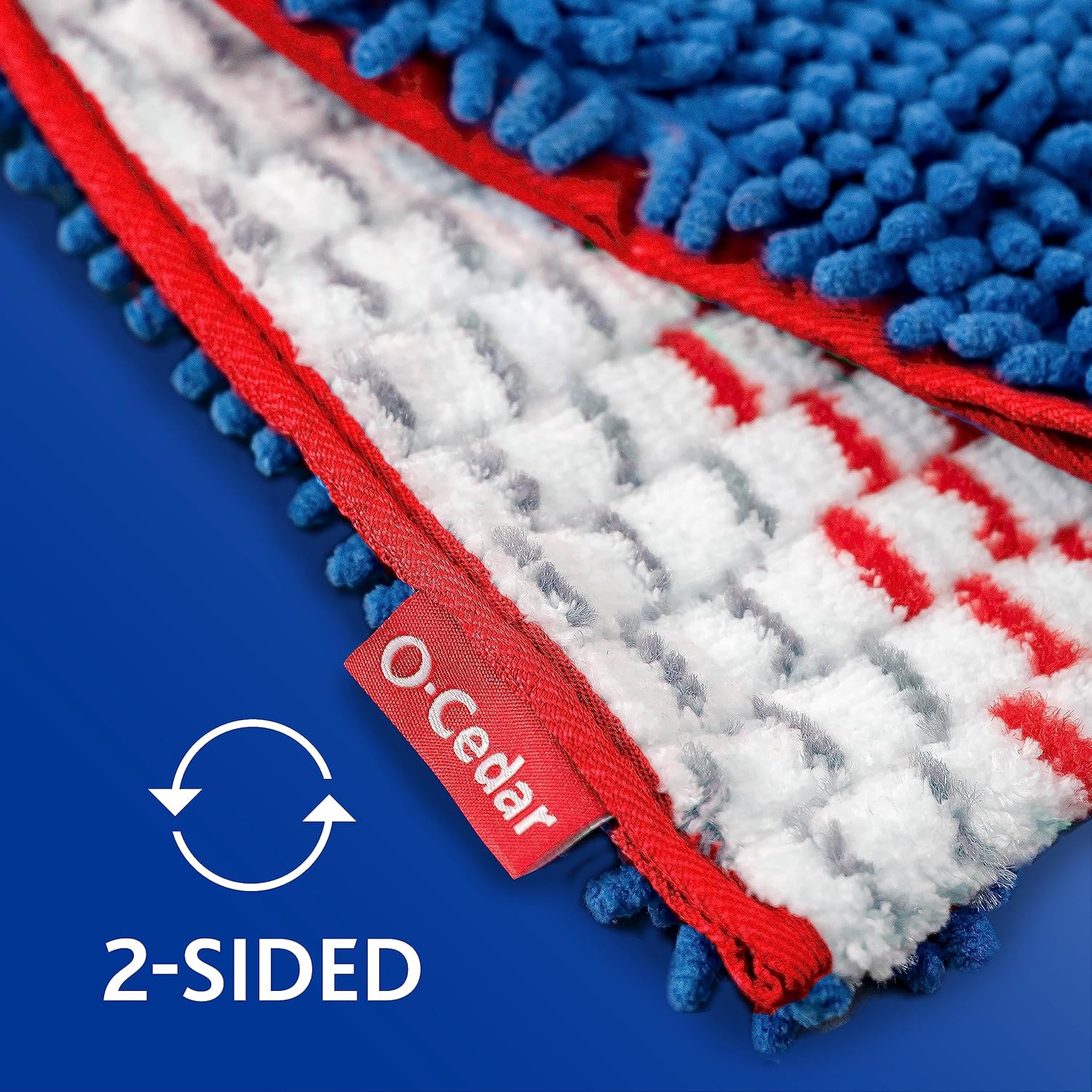 Double-Sided Mop Head with Microfiber for Bacteria Removal