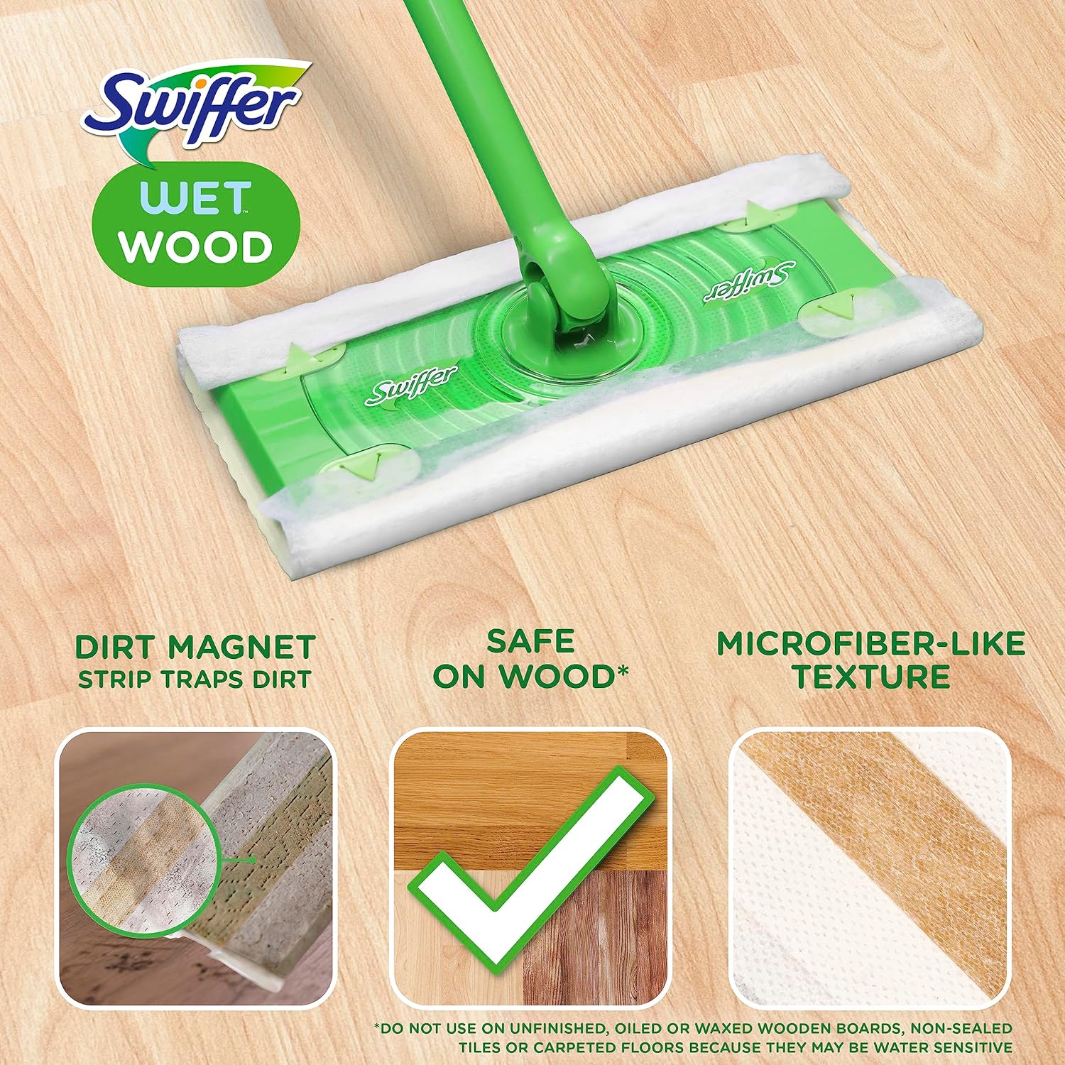 Swiffer Sweeper Wet Wood Floor Mopping Cloths 20 Count